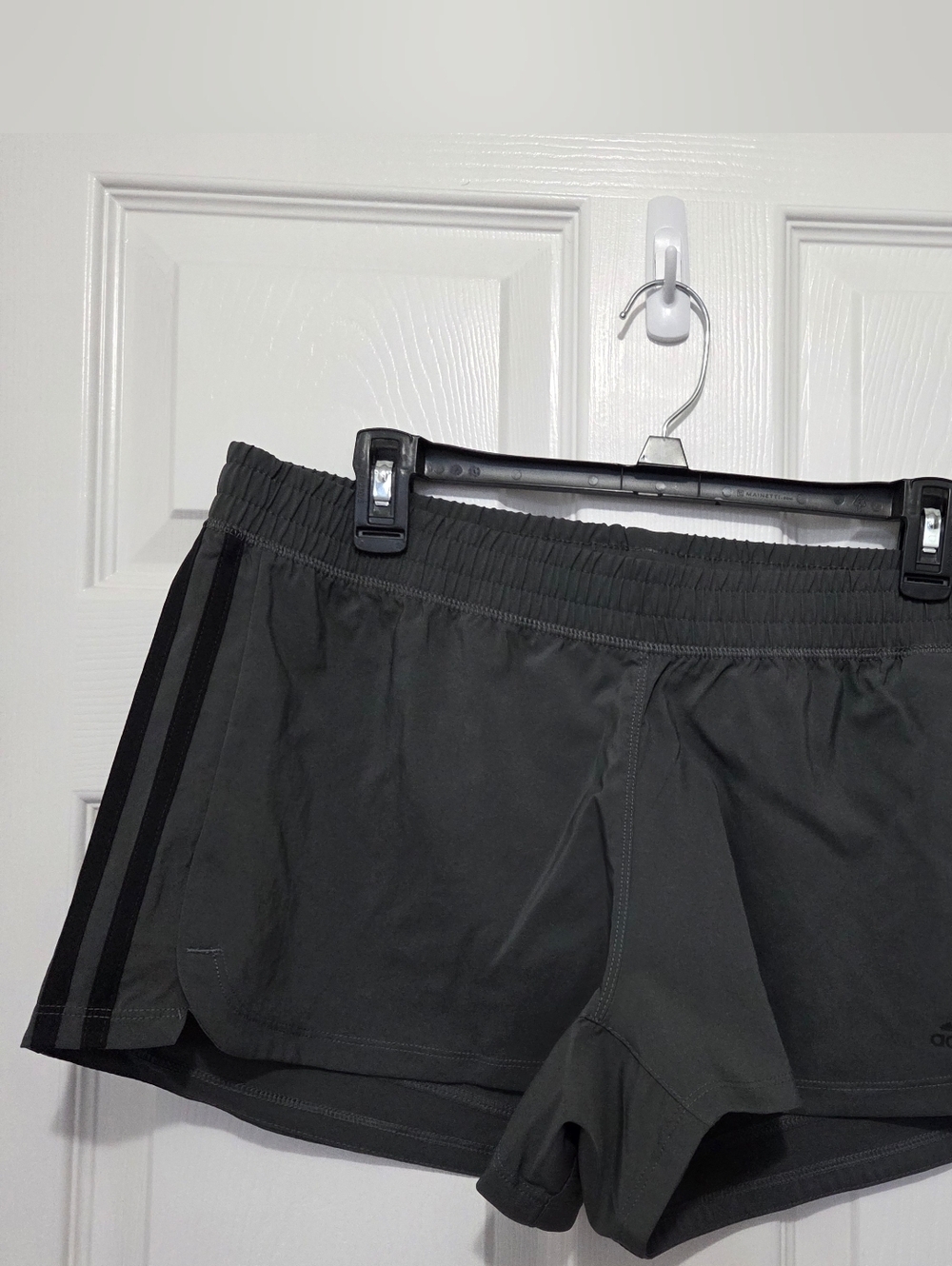 Adidas Aeroready Gray & Black Running Pacer Training Shorts Size Large Casual - Picture 5 of 14